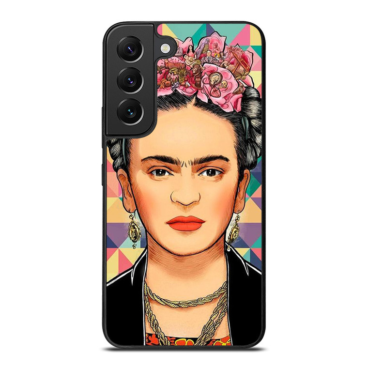 FRIDA KAHLO FACE COLORFUL ART Samsung Galaxy S22 Plus Case Cover