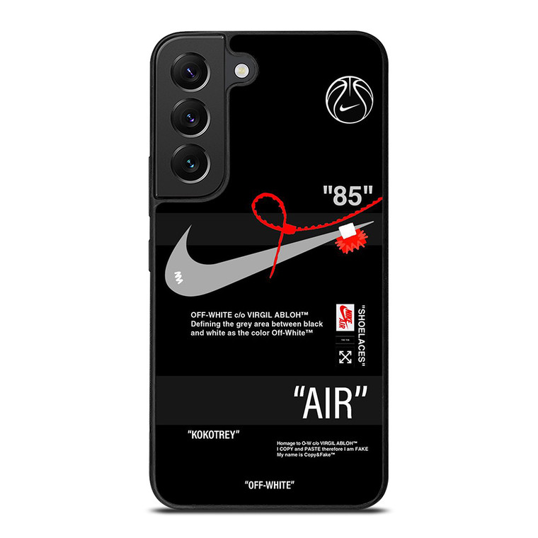 NIKE SHOES X OFF WHITE BLACK 85 Samsung Galaxy S22 Plus Case Cover