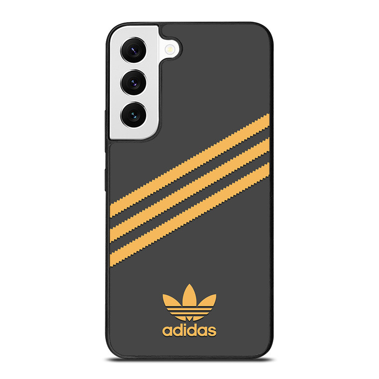 ADIDAS ORIGINALS STRIPES BLACK ORANGE Samsung Galaxy S22 Case Cover