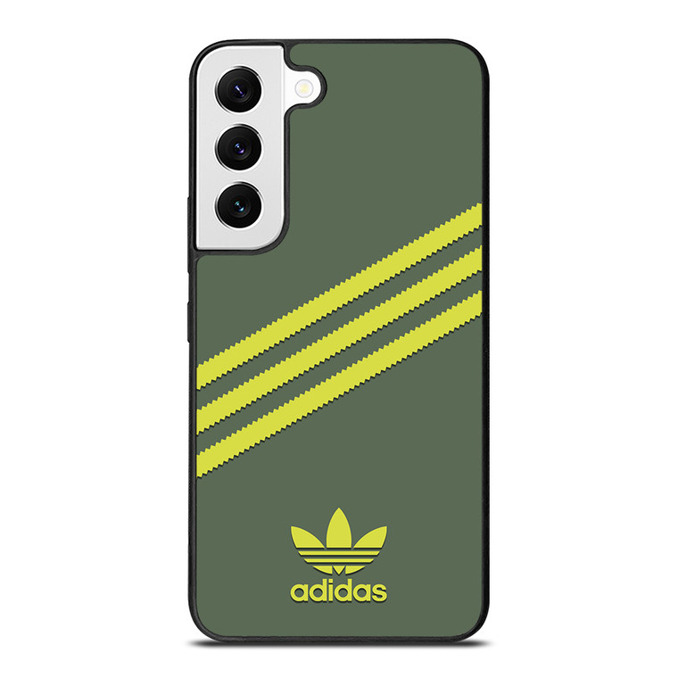 ADIDAS ORIGINALS STRIPES GREEN YELLOW Samsung Galaxy S22 Case Cover