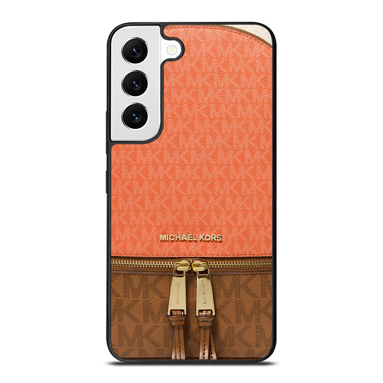 MICHAEL KORS MK LOGO BACKPACK ORANGE BAG Samsung Galaxy S22 Case Cover