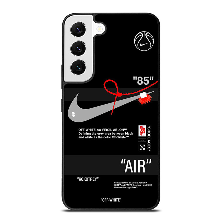 NIKE SHOES X OFF WHITE BLACK 85 Samsung Galaxy S22 Case Cover
