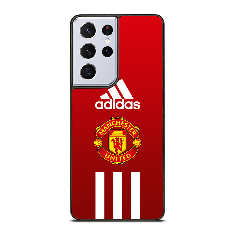 MANCHESTER UNITED FC ADIDAS STRIPES Samsung Galaxy S21 Ultra Case Cover