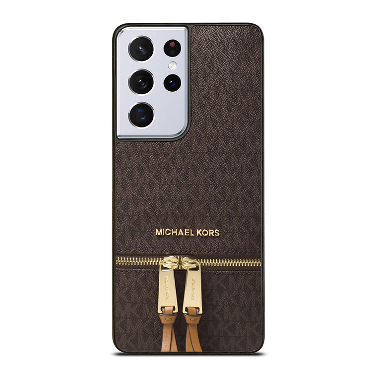 MICHAEL KORS MK LOGO BACKPACK BROWN BAG Samsung Galaxy S21 Ultra Case Cover