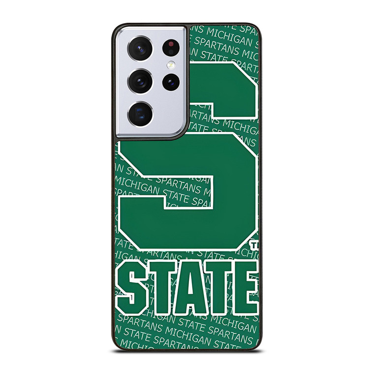 MICHIGAN STATE SPARTANS LOGO FOOTBALL EMBLEM Samsung Galaxy S21 Ultra Case Cover