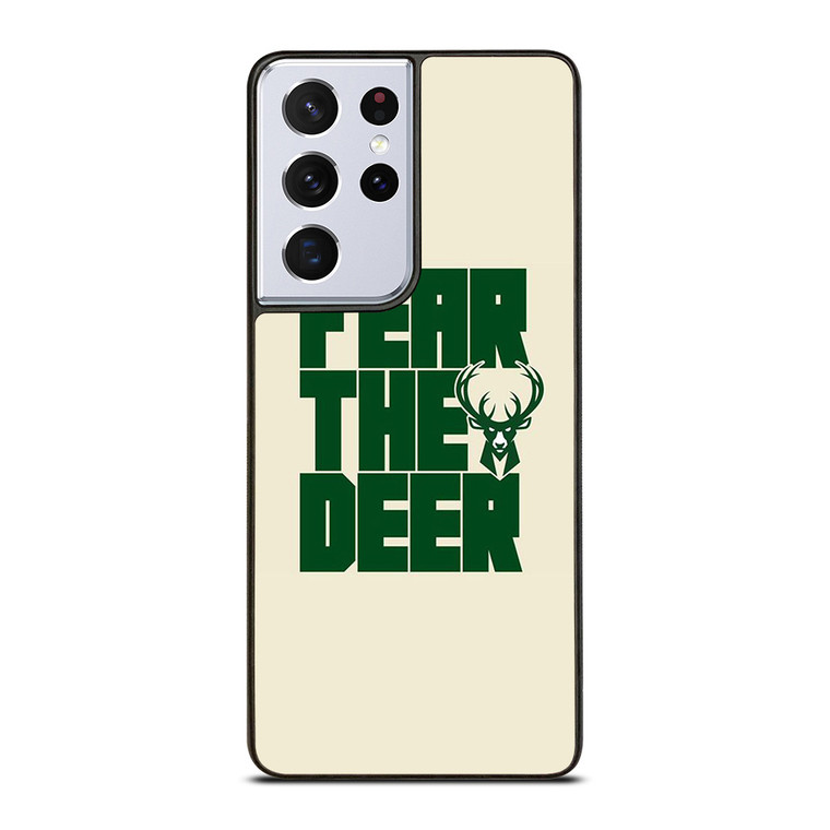 MILWAUKEE BUCKS LOGO BASKETBALL FEAR THE DEER Samsung Galaxy S21 Ultra Case Cover