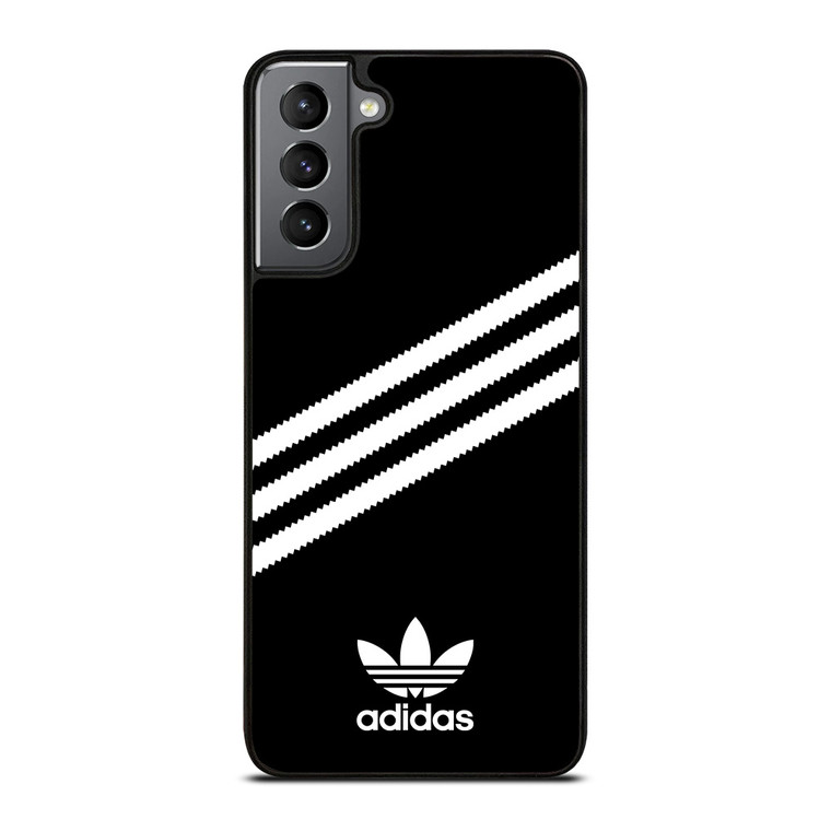 ADIDAS ORIGINALS STRIPES BLACK WHITE Samsung Galaxy S21 Plus Case Cover