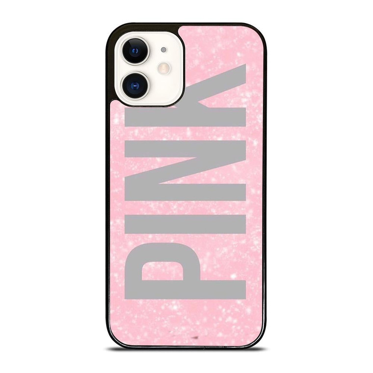 VICTORIA'S SECRET PINK SPARKLE LOGO iPhone 12 Case Cover