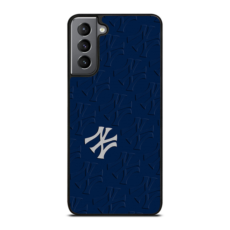 NEW YORK YANKEES ICON LOGO BASEBALL BLUE Samsung Galaxy S21 Plus Case Cover