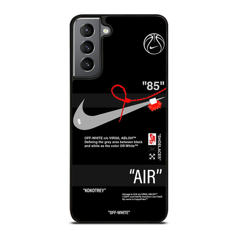 NIKE SHOES X OFF WHITE BLACK 85 Samsung Galaxy S21 Plus Case Cover