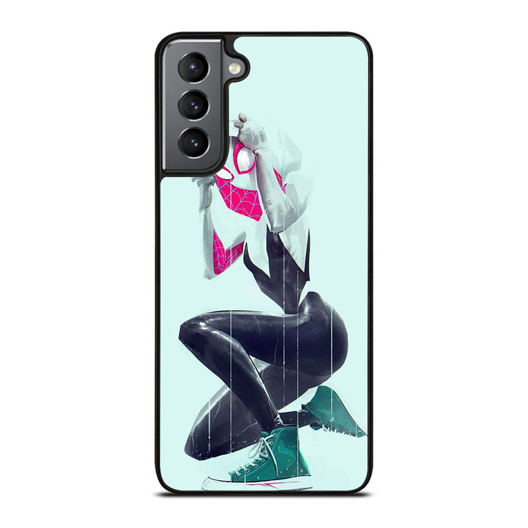 SPIDER VERSE SPIDER GWEN SPIDER WOMAN Samsung Galaxy S21 Plus Case Cover