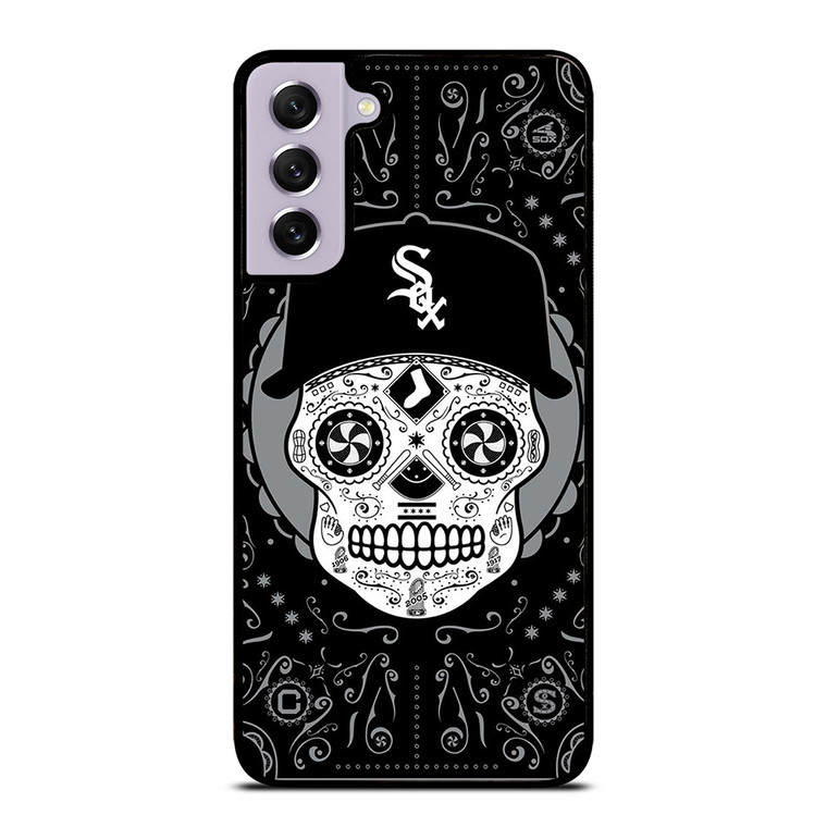CHICAGO WHITE SOX LOGO SKULL ART Samsung Galaxy S21 FE Case Cover