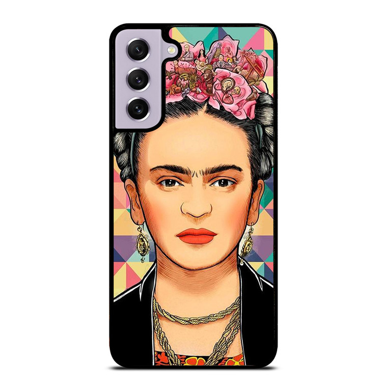 FRIDA KAHLO FACE COLORFUL ART Samsung Galaxy S21 FE Case Cover