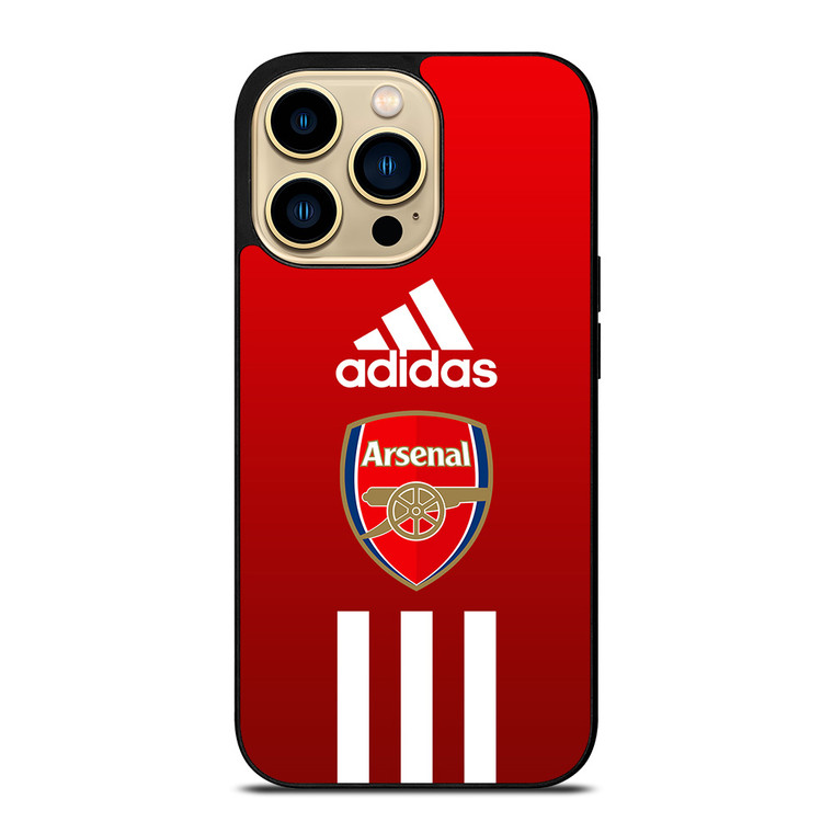 ARSENAL FC ADIDAS STRIPES iPhone 14 Pro Max Case Cover