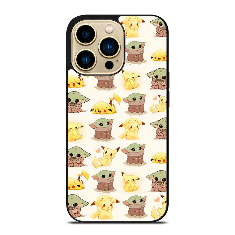 BABY YODA STAR WARS PIKACHU POKEMON iPhone 14 Pro Max Case Cover