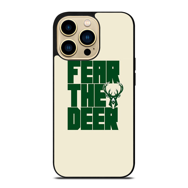 MILWAUKEE BUCKS LOGO BASKETBALL FEAR THE DEER iPhone 14 Pro Max Case Cover