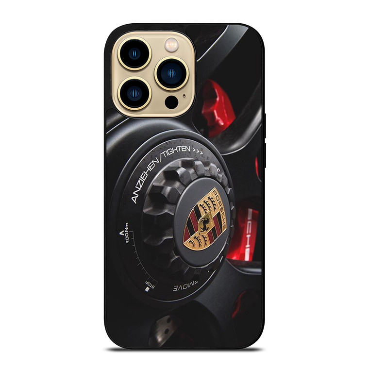 PORSCHE CAR LOGO WHEEL ICON iPhone 14 Pro Max Case Cover