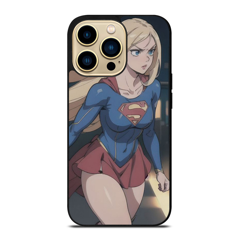 SUPER GIRL CARTOON MANGA ANIME iPhone 14 Pro Max Case Cover