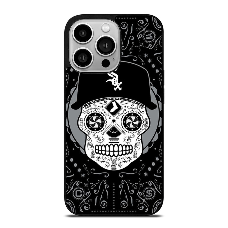 CHICAGO WHITE SOX LOGO SKULL ART iPhone 14 Pro Case Cover