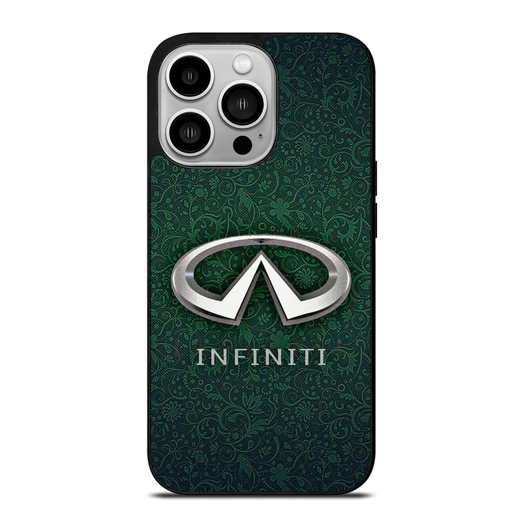 INFINITI CAR LOGO GREEN PATTERN iPhone 14 Pro Case Cover