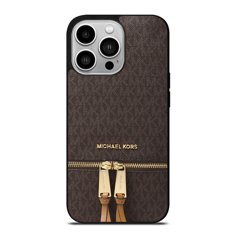 MICHAEL KORS MK LOGO BACKPACK BROWN BAG iPhone 14 Pro Case Cover