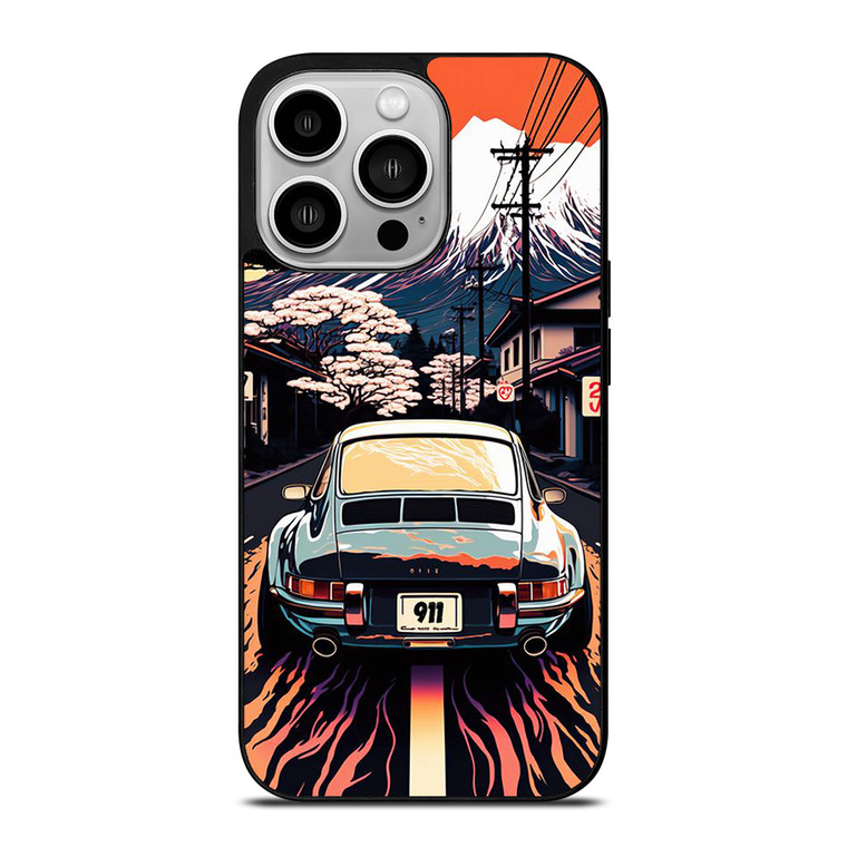 PORSCHE CAR 911 RACING CAR PAINTING iPhone 14 Pro Case Cover