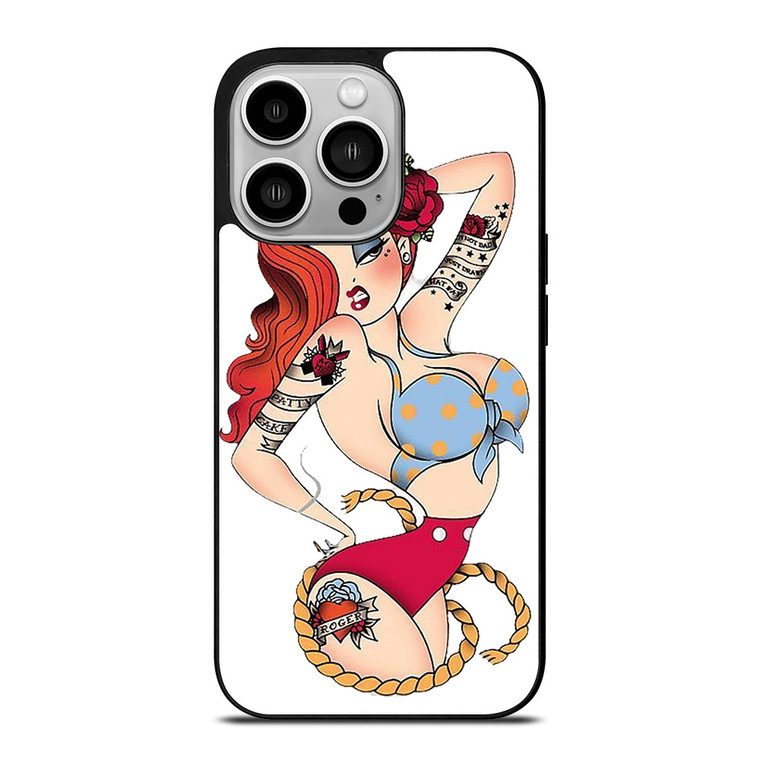 SAILOR JERRY TATTOO JESSICA RABBIT iPhone 14 Pro Case Cover