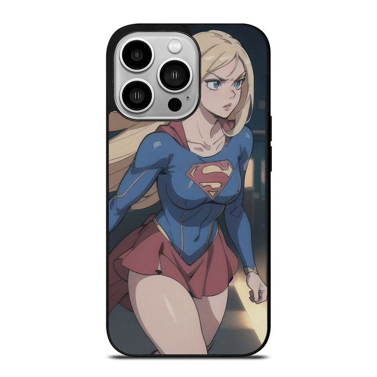 SUPER GIRL CARTOON MANGA ANIME iPhone 14 Pro Case Cover
