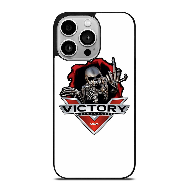 VICTORY MOTORCYCLE SKULL USA LOGO iPhone 14 Pro Case Cover