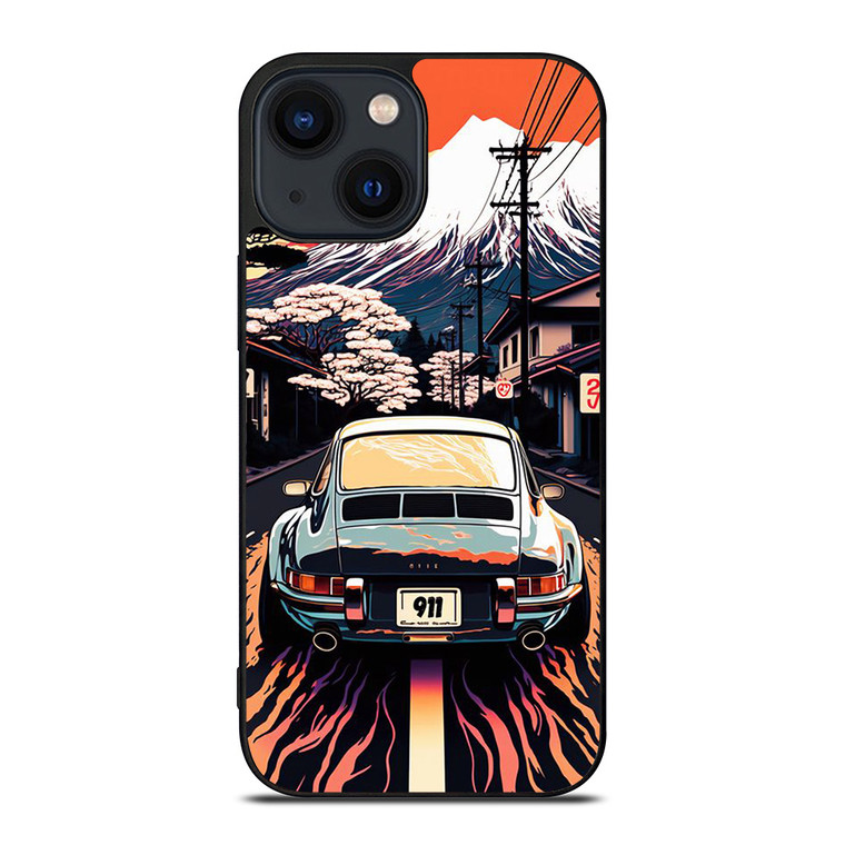 PORSCHE CAR 911 RACING CAR PAINTING iPhone 14 Plus Case Cover
