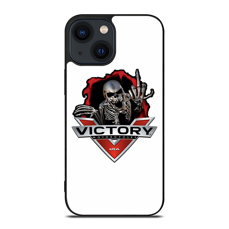 VICTORY MOTORCYCLE SKULL USA LOGO iPhone 14 Plus Case Cover