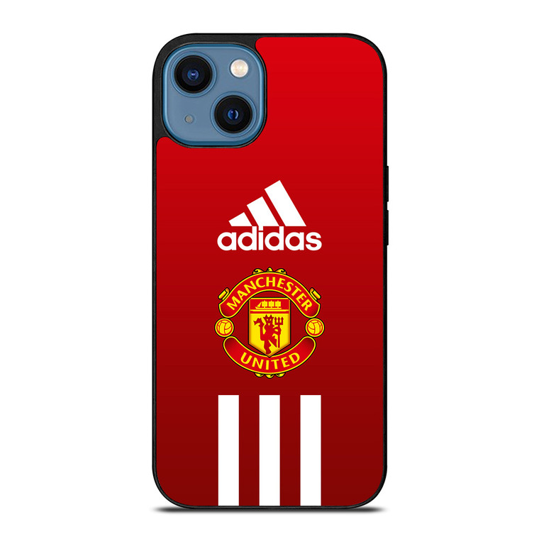 MANCHESTER UNITED FC ADIDAS STRIPES iPhone 14 Case Cover