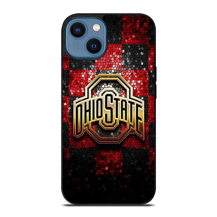 OHIO STATE LOGO FOOTBALL MOZAIC ICON iPhone 14 Case Cover