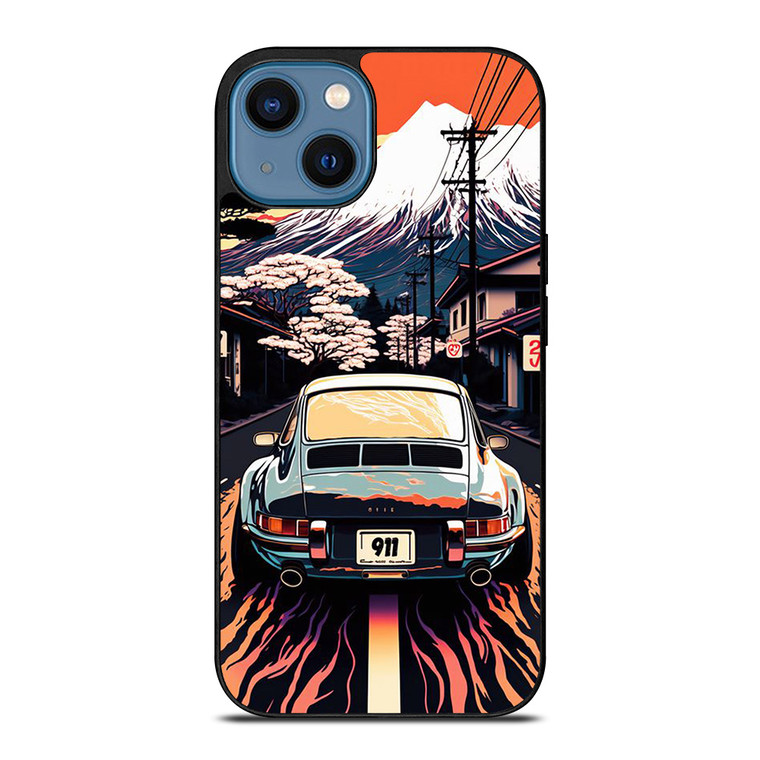 PORSCHE CAR 911 RACING CAR PAINTING iPhone 14 Case Cover