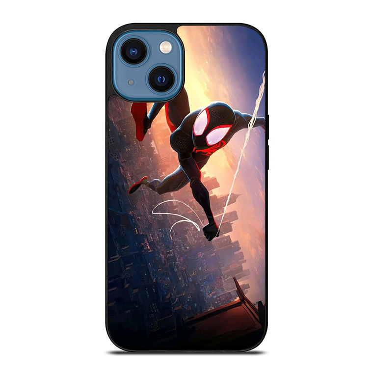 SPIDERMAN MILES MORALES ACROSS SPIDER-VERSE SWING iPhone 14 Case Cover