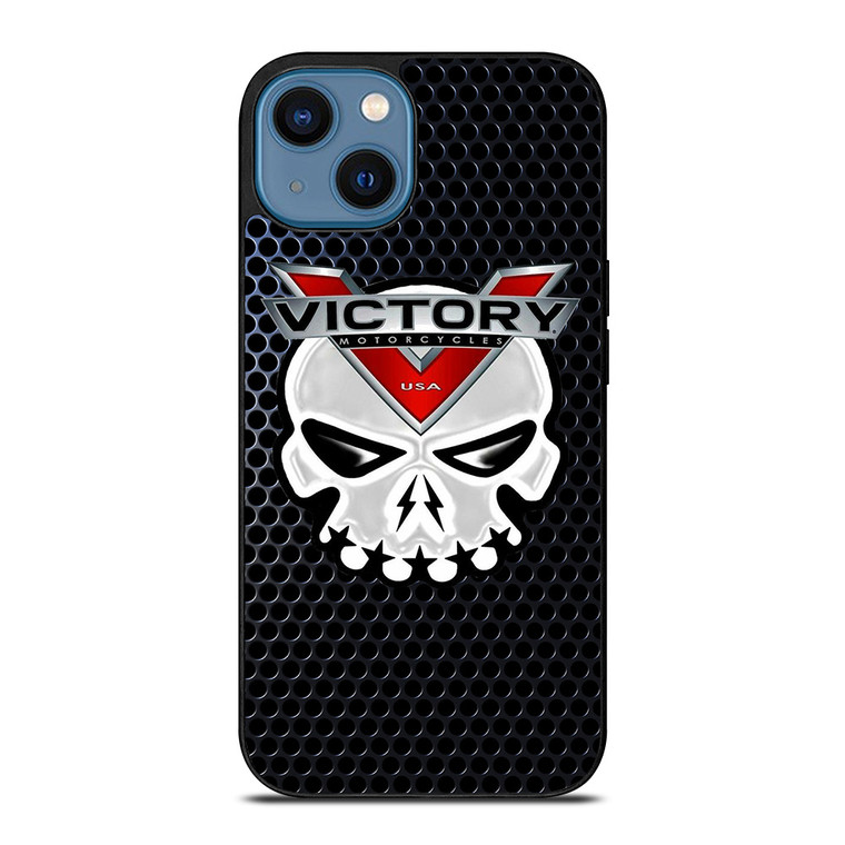 VICTORY MOTORCYCLE SKULL LOGO iPhone 14 Case Cover