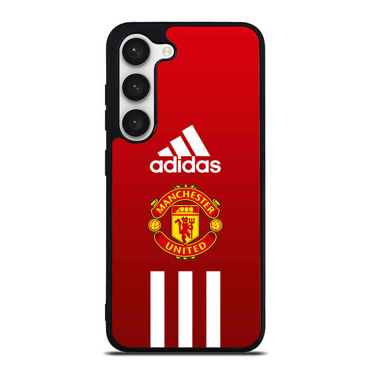 MANCHESTER UNITED FC ADIDAS STRIPES Samsung Galaxy S23 Case Cover