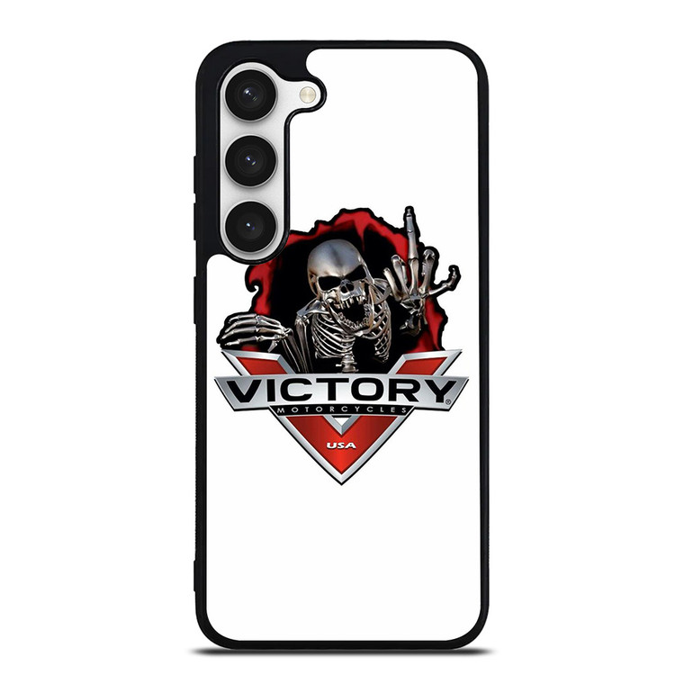 VICTORY MOTORCYCLE SKULL USA LOGO Samsung Galaxy S23 Case Cover