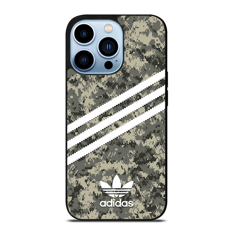 ADIDAS ORIGINALS STRIPES GREY CAMO iPhone 13 Pro Max Case Cover