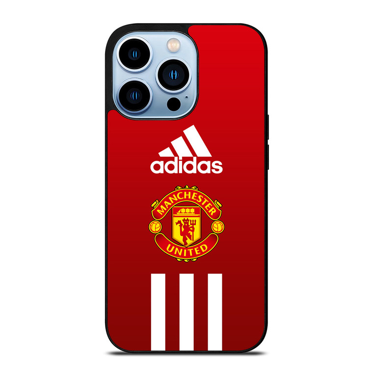 MANCHESTER UNITED FC ADIDAS STRIPES iPhone 13 Pro Max Case Cover