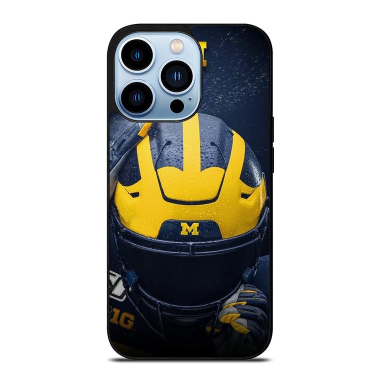 MICHIGAN WOLVERINES HELMET COLLEGE FOOTBALL TEAM iPhone 13 Pro Max Case Cover