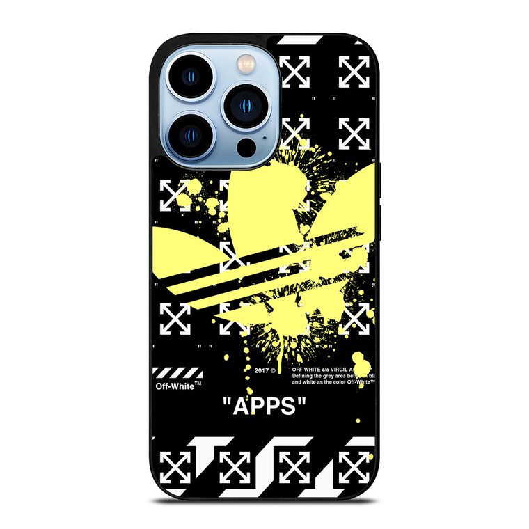 OFF WHITE X ADIDAS YELLOW iPhone 13 Pro Max Case Cover