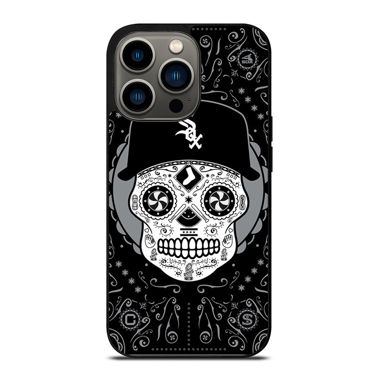CHICAGO WHITE SOX LOGO SKULL ART iPhone 13 Pro Case Cover