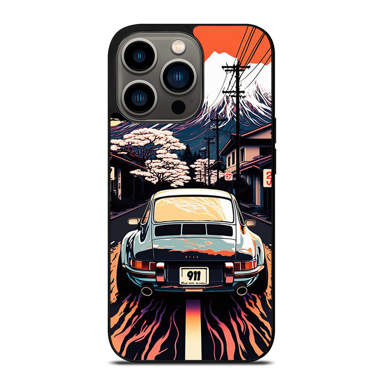 PORSCHE CAR 911 RACING CAR PAINTING iPhone 13 Pro Case Cover