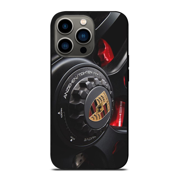 PORSCHE CAR LOGO WHEEL ICON iPhone 13 Pro Case Cover