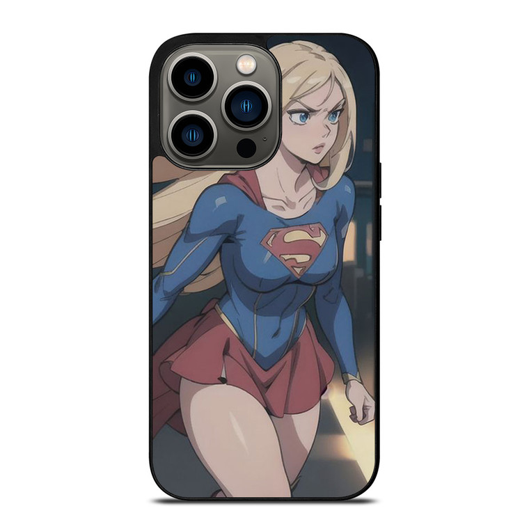 SUPER GIRL CARTOON MANGA ANIME iPhone 13 Pro Case Cover
