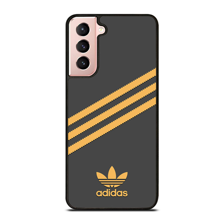 ADIDAS ORIGINALS STRIPES BLACK ORANGE Samsung Galaxy S21 Case Cover