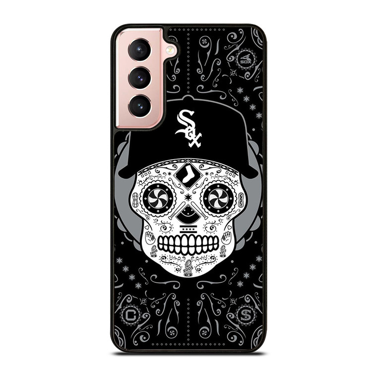 CHICAGO WHITE SOX LOGO SKULL ART Samsung Galaxy S21 Case Cover