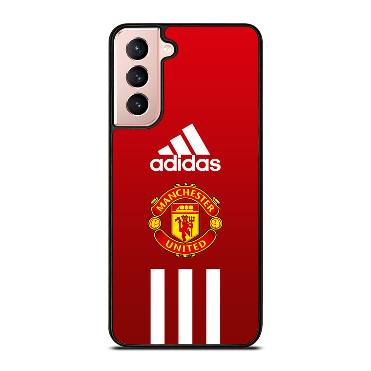 MANCHESTER UNITED FC ADIDAS STRIPES Samsung Galaxy S21 Case Cover