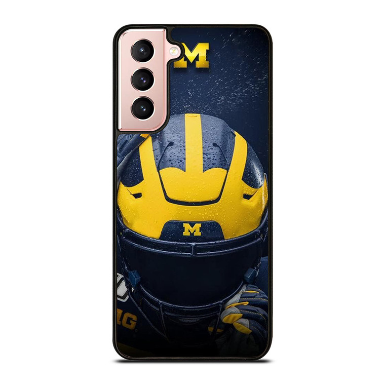 MICHIGAN WOLVERINES HELMET COLLEGE FOOTBALL TEAM Samsung Galaxy S21 Case Cover